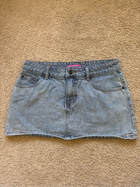 Edikted Dresses & Skirts - Edikted Light Blue Denim Mini Skirt